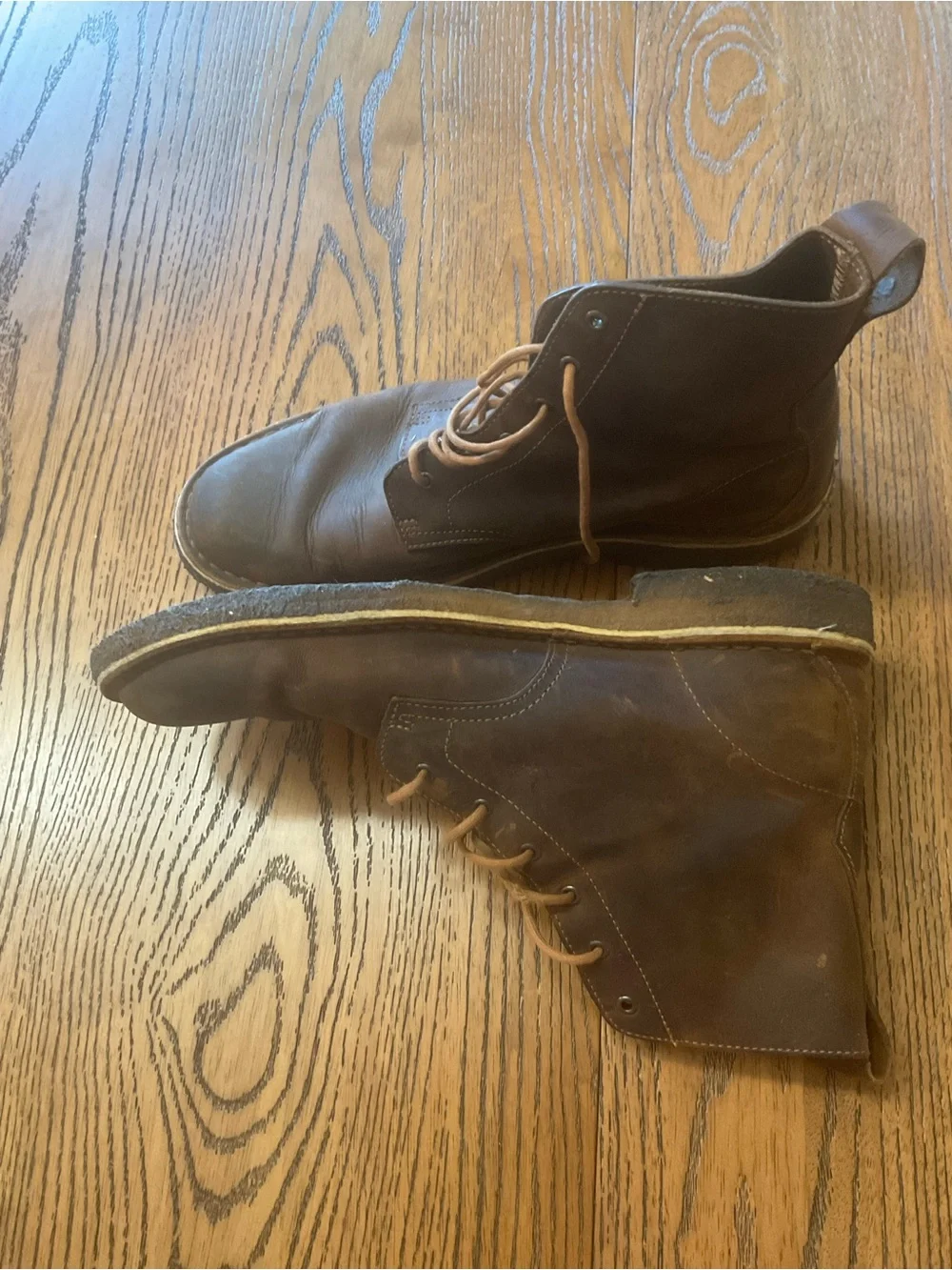 Clarks- Desert Mali Boot Men's Dark Brown Leather Chukka Lace-Up Boots. Sz 9